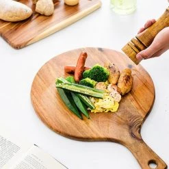 Staunton And Henry Hand Made Rustic Wooden Serving Board - Round