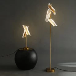 Staunton And Henry Ambrose Gold Floor Lamp Lighting