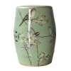 Staunton And Henry Furniture Modern Chinese Ceramic Hand-Painted Stool