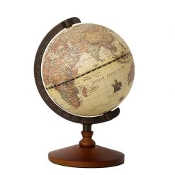 Staunton And Henry Vintage Style World Globe With Wooden Stand Home Accessories