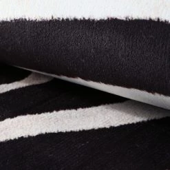 Staunton And Henry Premium Zebra Print White Faux Cowhide Rug Rugs