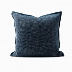 Staunton And Henry Woven Peacock Blue Throw Cushion