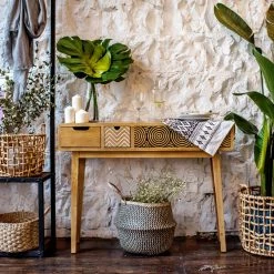 Staunton And Henry Arvil Solid Wood Console Table With Drawers Furniture