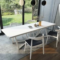 Staunton And Henry Furniture Otto Solid Wood And Metal Dining Table