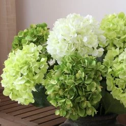 Staunton And Henry White Hydrangea Silk Flowers Stem Home Accessories