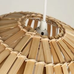 Staunton And Henry Round Japanese Bamboo Ceiling Light Lighting