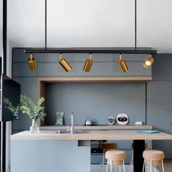 Staunton And Henry Modern Brass Hanging Track Lights