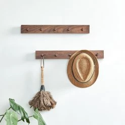 Staunton And Henry Wall Decor Walnut Coat Rack