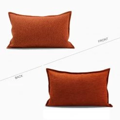 Staunton And Henry Woven Burnt Orange Throw Cushion Home Accessories