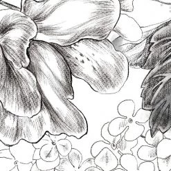 Staunton And Henry Monochrome Floral Wall Mural Wall Decor