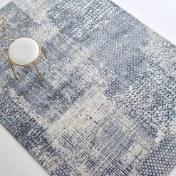 Staunton And Henry Abstract Pattern Blue And Beige Rug Rugs