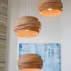 Staunton And Henry Studio Vayehi Light Cloud Wood Veneer Ceiling Light Lighting