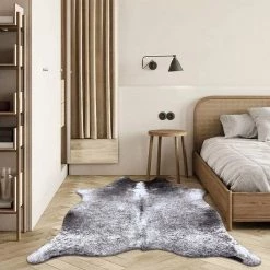 Staunton And Henry Rugs Premium Black Speckled Faux Cowhide Rug 10 Staunton And Henry Rugs Premium Black Speckled Faux Cowhide Rug