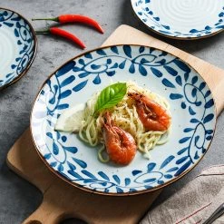 Staunton And Henry Akari Blue And White Japanese Lunch Plates - Set Of 4 Kitchen