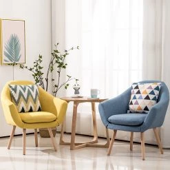 Staunton And Henry Oak Wood Round Side Table Furniture