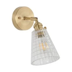 Staunton And Henry Vintage Glass And Brass Wall Light 13 Staunton And Henry Vintage Glass And Brass Wall Light