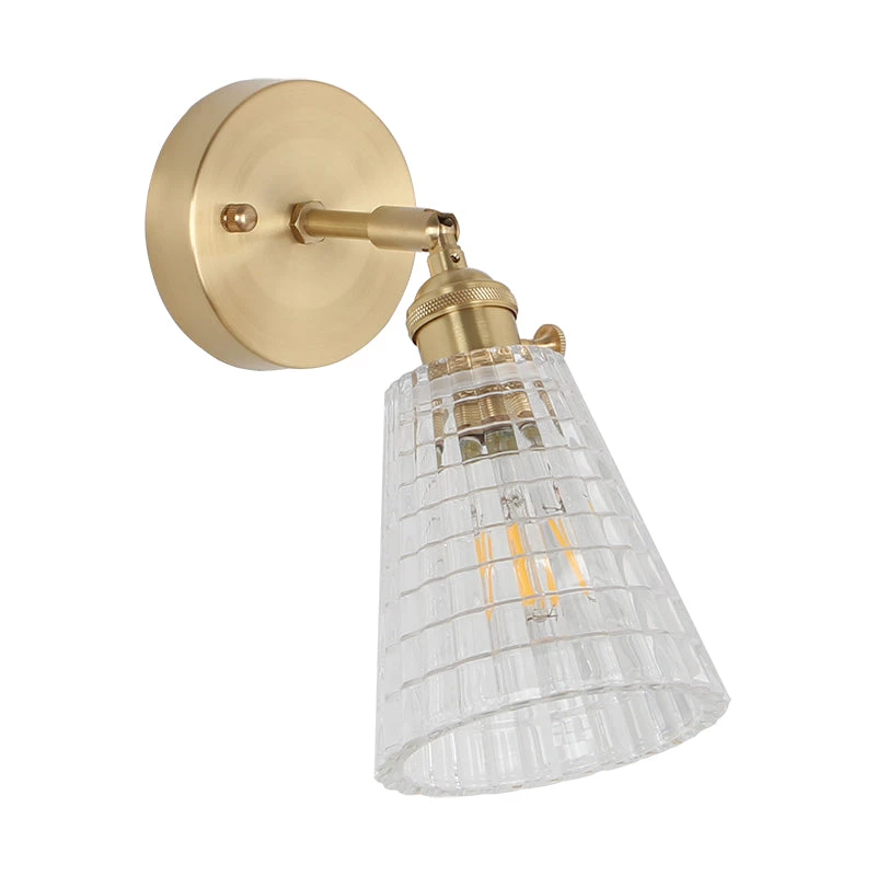 Staunton And Henry Vintage Glass And Brass Wall Light 3 Staunton And Henry Vintage Glass And Brass Wall Light