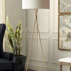 Staunton And Henry Lighting Miro Gold Tripod Floor Lamp