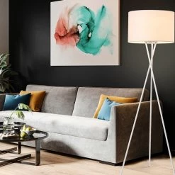 Staunton And Henry Miro White Tripod Floor Lamp Lighting