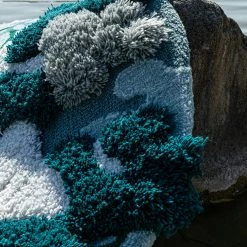 Staunton And Henry Rugs Verne Ocean Blue Round 3D Rug