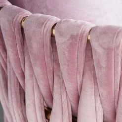 Staunton And Henry Macy Braided Velvet And Gold Dining Chair (Set Of 2)