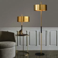 Staunton And Henry Mondo Gold And Black Floor Lamp