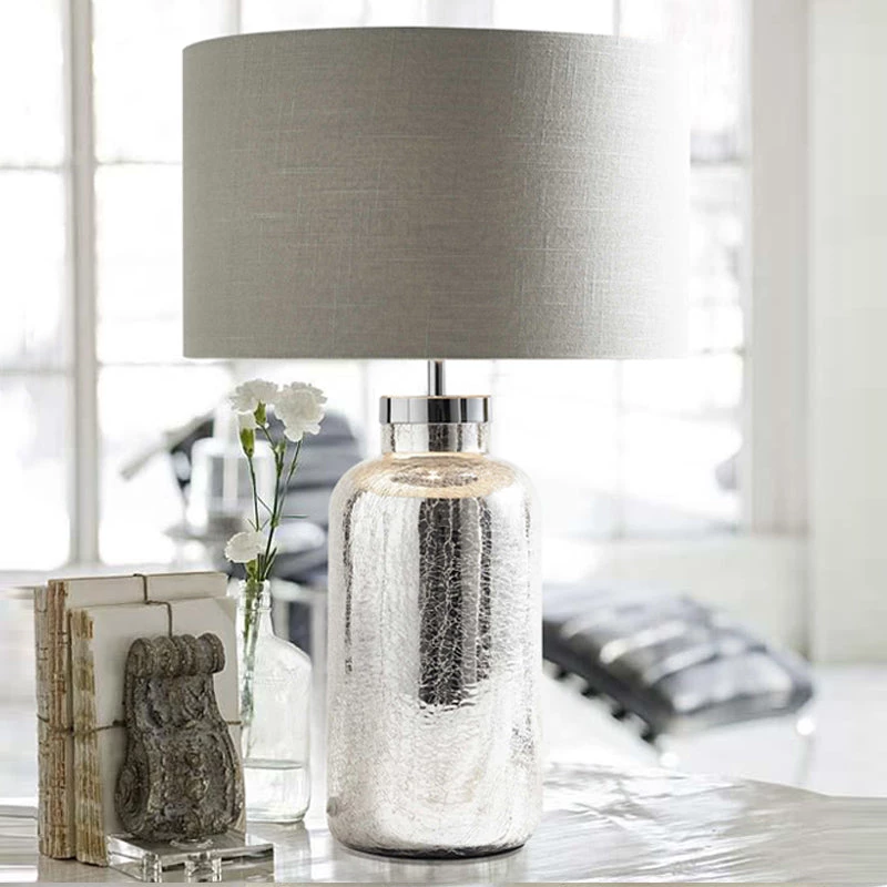 Staunton And Henry Silver Lamp With White Shade Lighting 1 Staunton And Henry Silver Lamp With White Shade Lighting