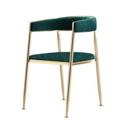 Staunton And Henry Ella Velvet Dining Chairs With Gold Legs (Set Of 2) Furniture