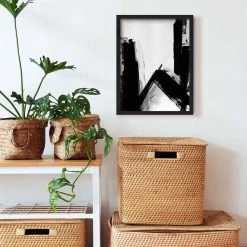 Staunton And Henry Black And White Alphabet Wall Art With Frame