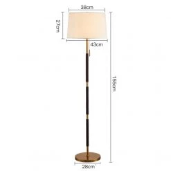 Staunton And Henry Mila Metal Floor Lamp White Shade Lighting