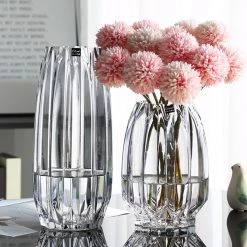 Staunton And Henry Home Accessories Modern Ribbed Glass Vase