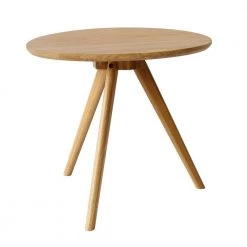 Staunton And Henry Oak Wood Tripod Side Table