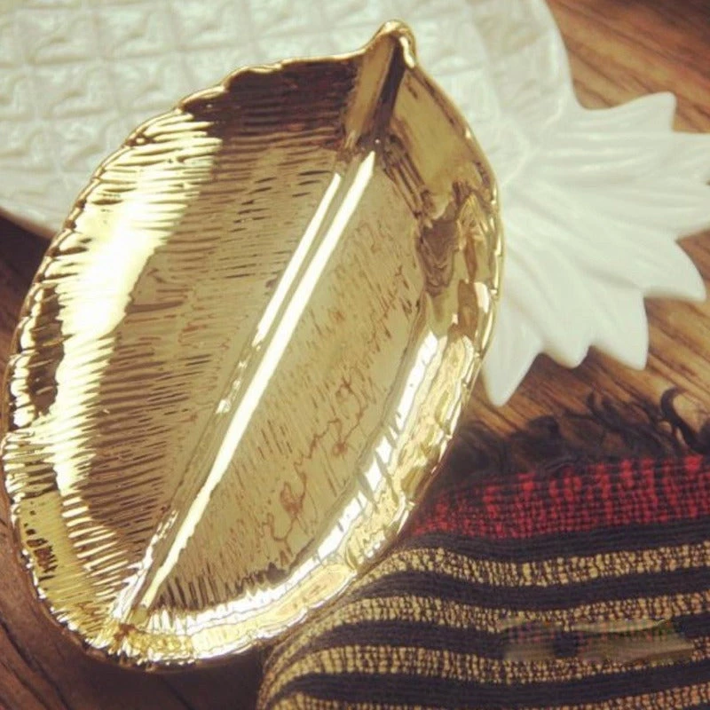 Staunton And Henry Home Accessories Gold Leaf Jewellery Dish 3 Staunton And Henry Home Accessories Gold Leaf Jewellery Dish