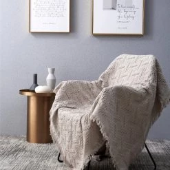 Staunton And Henry Nordic Muted Color Cotton Throw Blanket