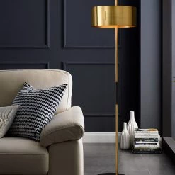 Staunton And Henry Mondo Gold And Black Floor Lamp