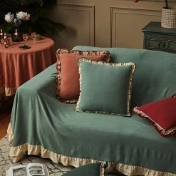 Staunton And Henry Home Accessories Germaine Ruffle Throw Cushion