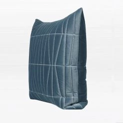 Staunton And Henry Amrin Stitched Blue Throw Cushion