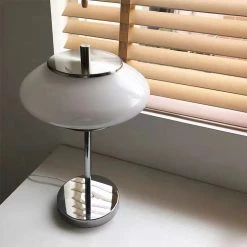 Staunton And Henry Opaque Glass Bauhaus Table Lamp Lighting
