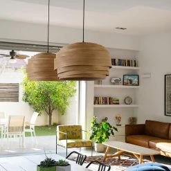 Staunton And Henry Studio Vayehi Light Cloud Wood Veneer Ceiling Light Lighting