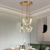 Staunton And Henry Modern Brass And Glass Pendant Light