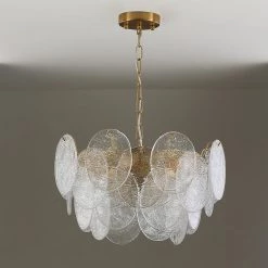 Staunton And Henry Lighting Vintage Glass Petals Chandelier