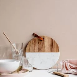 Staunton And Henry Marble And Wood Serving Board Kitchen