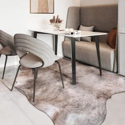 Staunton And Henry Premium Tricolor Brown Faux Cowhide Rug