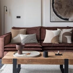 Staunton And Henry Abstract Beige Throw Cushion Home Accessories