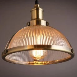 Staunton And Henry Lighting Retro Industrial Glass Pendant Light