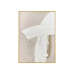 Staunton And Henry Modern Abstract Beige And White Oil Painting