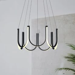 Staunton And Henry Lighting Modern Art Deco U Shape Chandelier