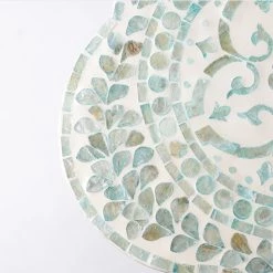 Staunton And Henry Furniture Clover Leaf Mother Of Pearl Inlay Side Table