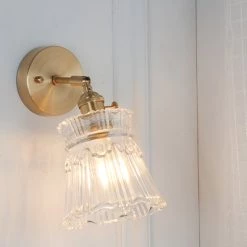 Staunton And Henry Vintage Glass And Brass Wall Light 19 Staunton And Henry Vintage Glass And Brass Wall Light