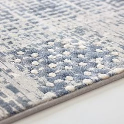 Staunton And Henry Abstract Pattern Blue And Beige Rug Rugs